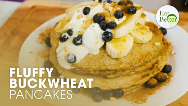 Fluffy Buckwheat Pancakes With Greek Yoghurt and Berries | Eat Better