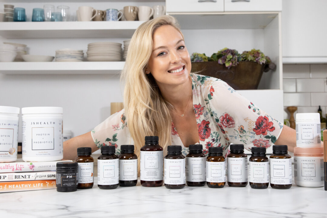 Jessica Sepel showcases an assortment of her products. (Courtesy of JSHealth)