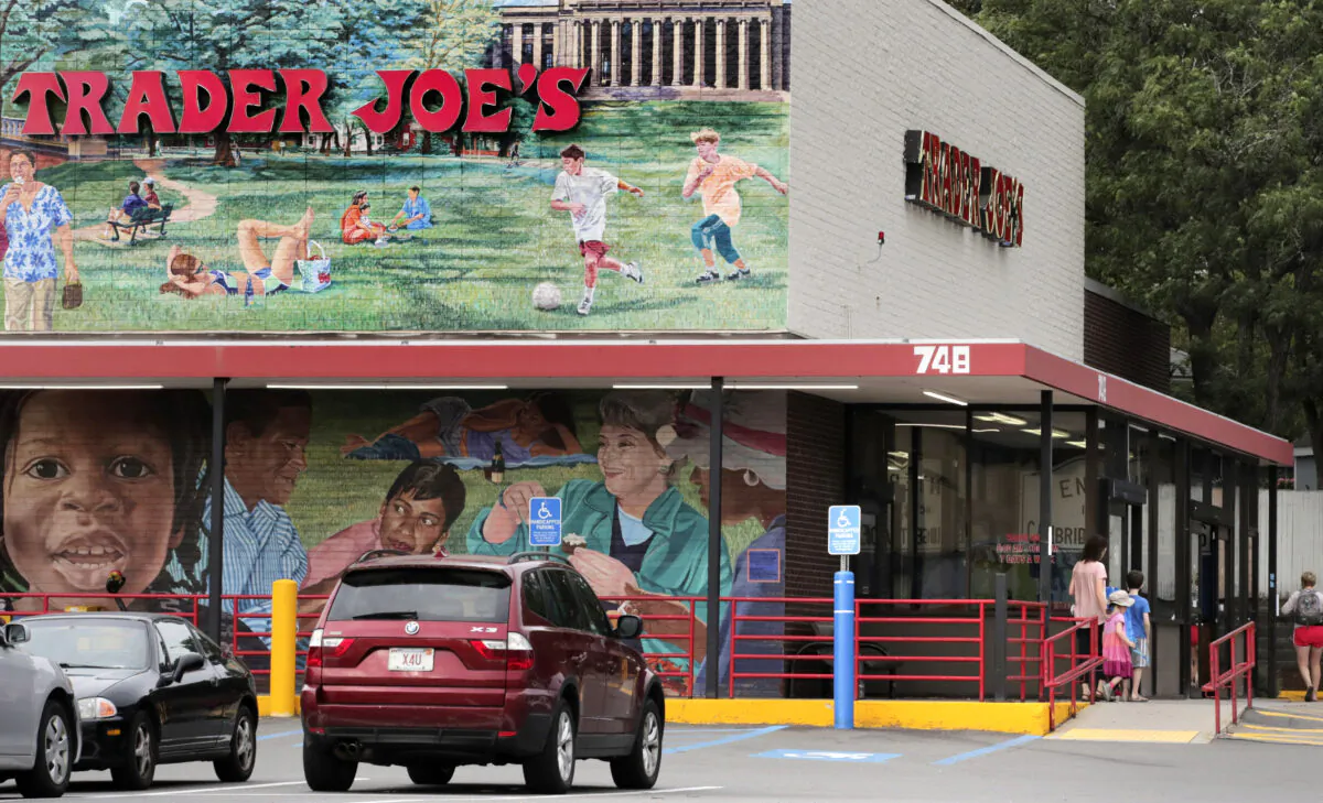 Customers walk to a Trader Joe's market in Cambridge, Mass., on Aug. 13, 2019. (Charles Krupa/AP Photo)