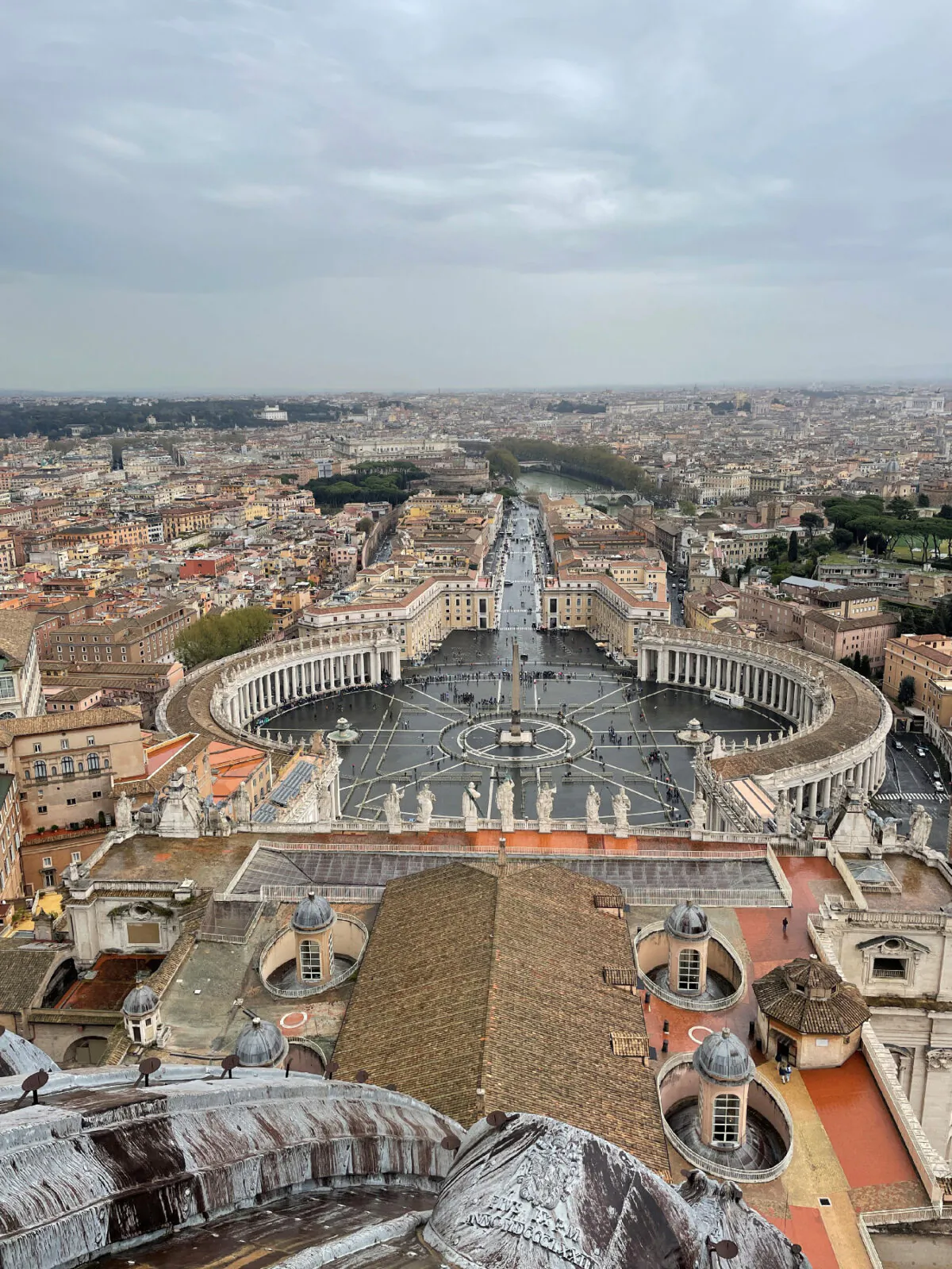 The view from the dome atop St. Peter's Basilica is one of the best in Rome. (Photo courtesy of Lesley Sauls Frederikson)