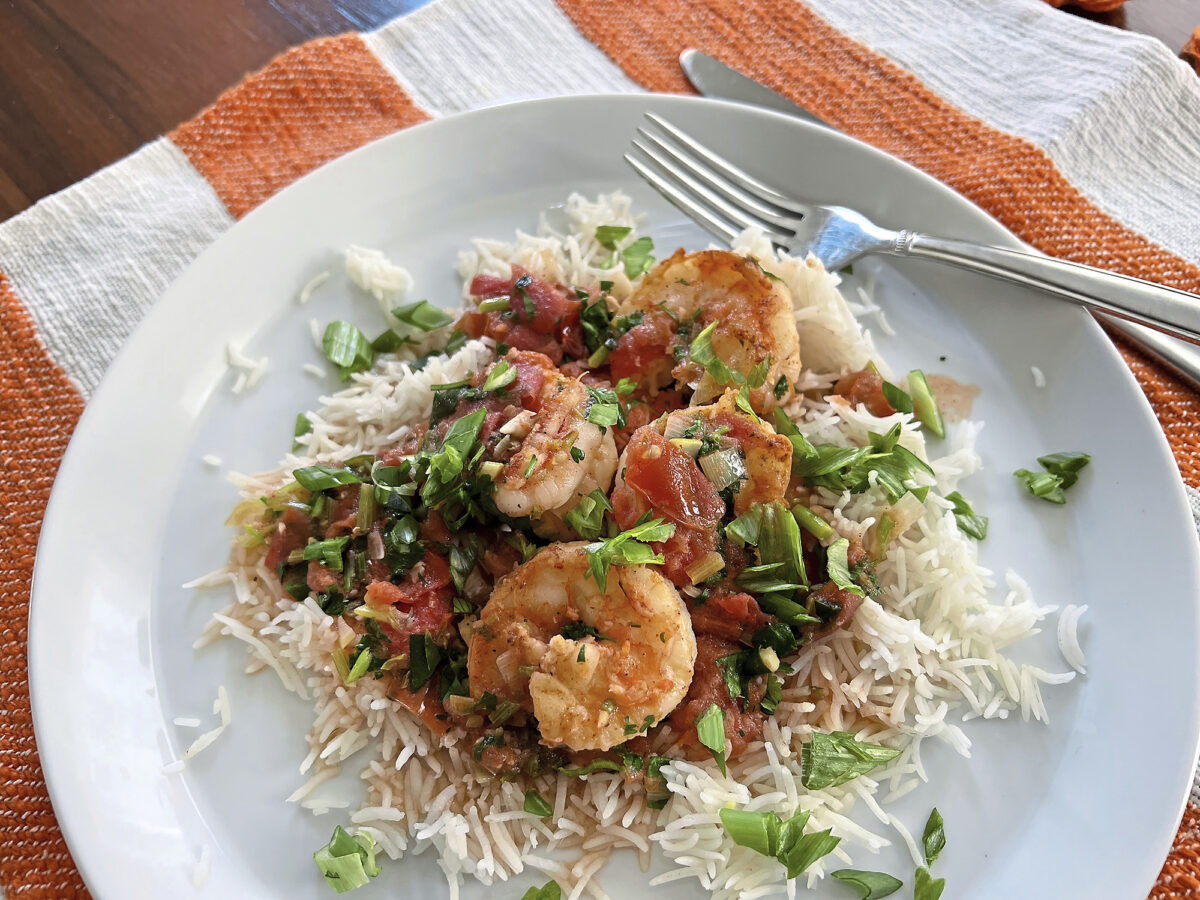 Shrimp rougaille is spicy with chiles and fragrant with ginger. (Gretchen McKay/Pittsburgh Post-Gazette/TNS)