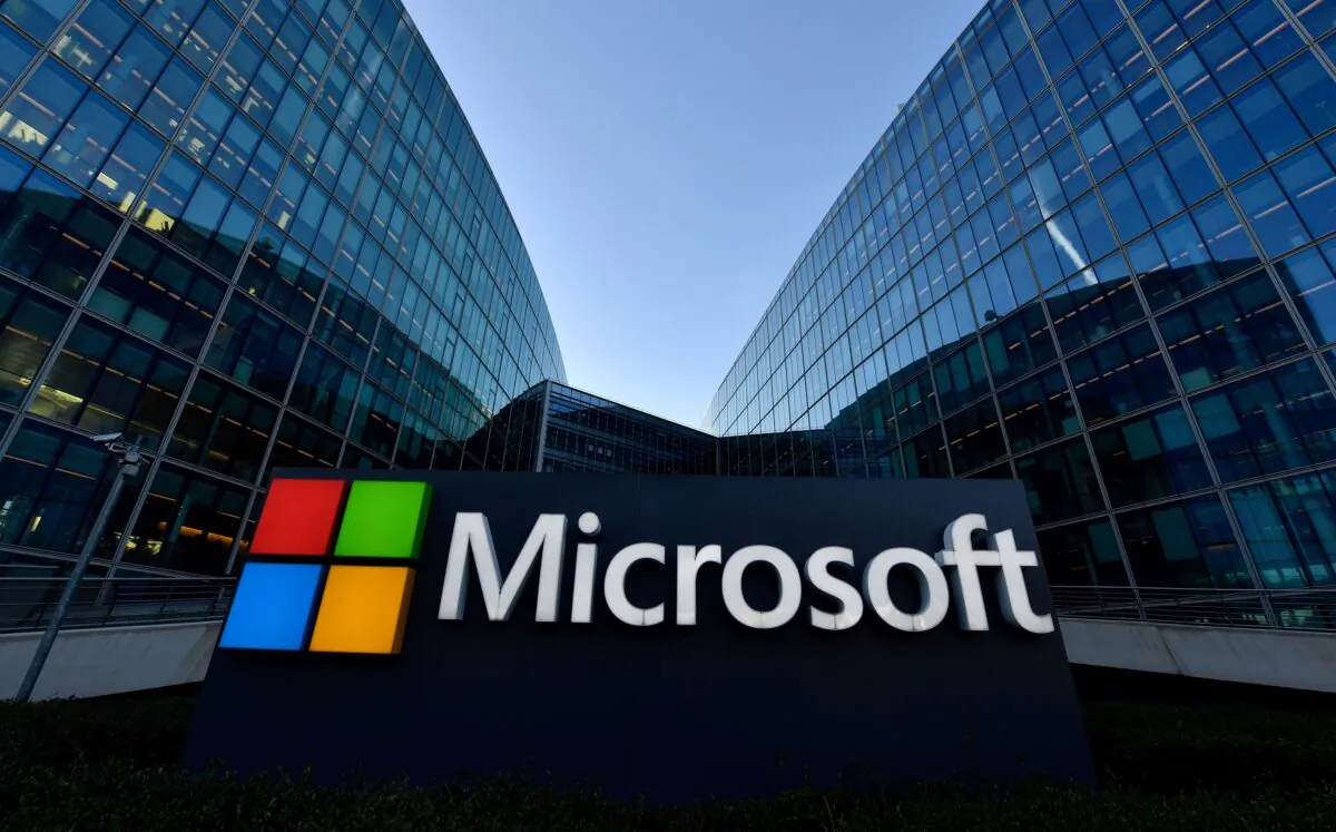 The French headquarters of American multinational technology company Microsoft are seen in Paris on March 6, 2018. (Gerard Julien/AFP via Getty Images)