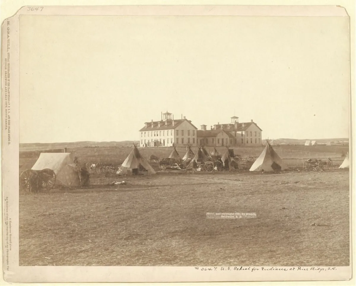 U.S. School for Indians at Pine Ridge, South Dakota, 1891. (John C. H. Grabill collection, Library of
Congress)
