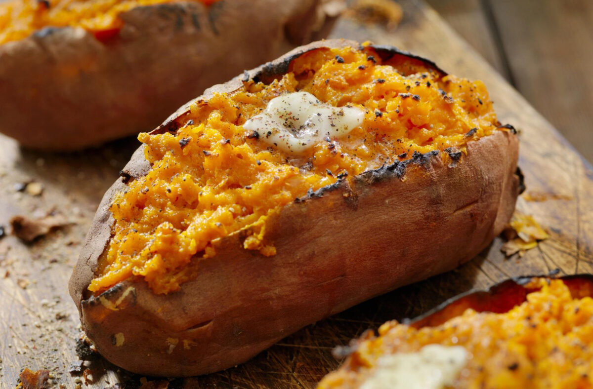 Baked Whole Sweet Potatoes. (LauriPatterson/E+/Getty Images)