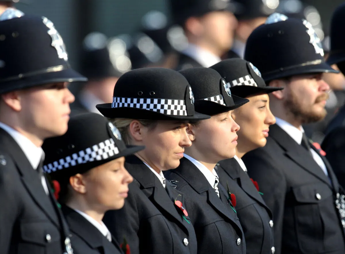 An undated file photo of police officers in England. (Nick Ansell/PA)