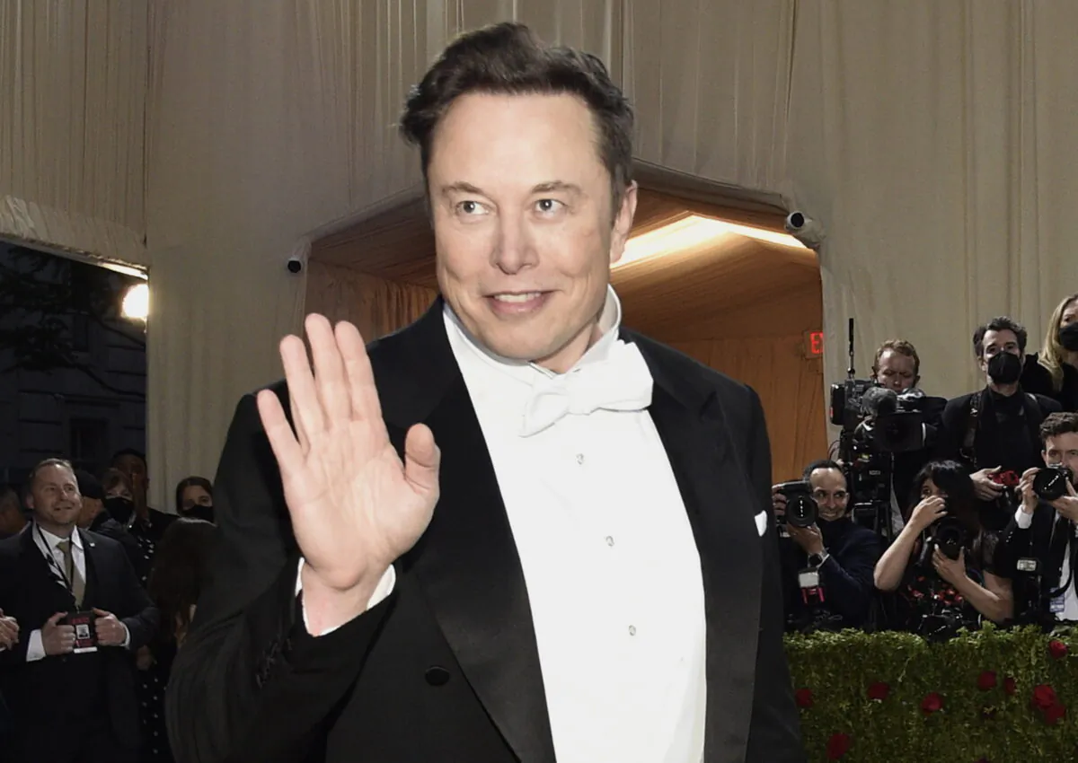 Elon Musk attends The Metropolitan Museum of Art's Costume Institute benefit gala celebrating the opening of the "In America: An Anthology of Fashion" exhibition on Monday, May 2, 2022, in New York. (Photo by Evan Agostini/Invision/AP)