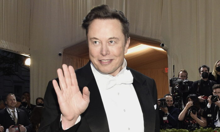 Elon Musk attends an event in New York, on May 2, 2022. (Evan Agostini/Invision/AP)