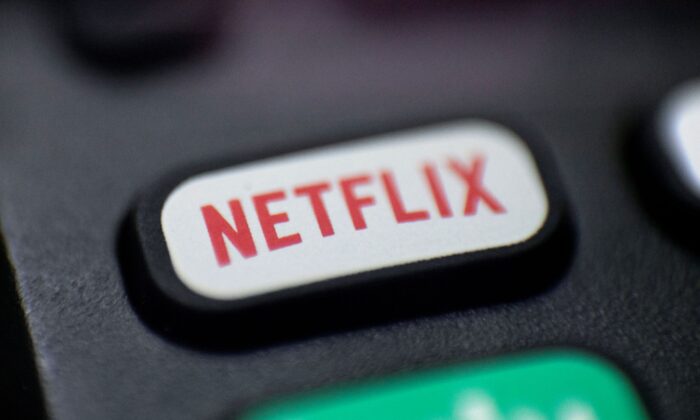 A logo for Netflix on a remote control in Portland, Ore., on Aug. 13, 2020. (Jenny Kane/AP Photo)