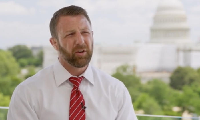 A screenshot of Rep. Markwayne Mullin (R-Okla.) in an interview with NTD Capitol Report on May 19, 2022. (NTD)