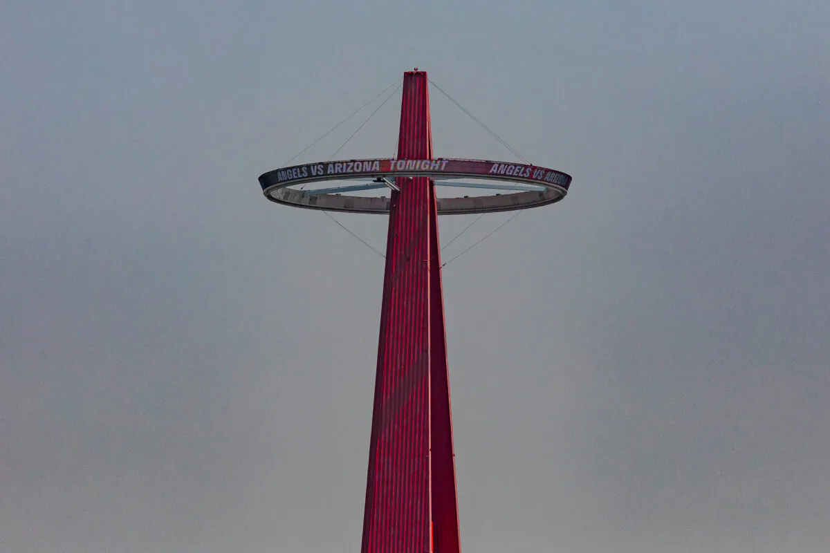 Angel Stadium in Anaheim, Calif., on September 16, 2020. (John Fredricks/The Epoch Times)