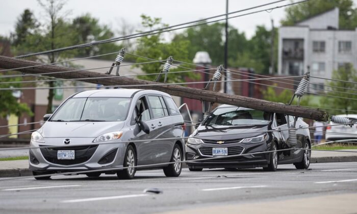 Thousands of Ontario residents found themselves without power after a major storm hit southern Ontario on May 21, 2022.  (The Canadian Press)


