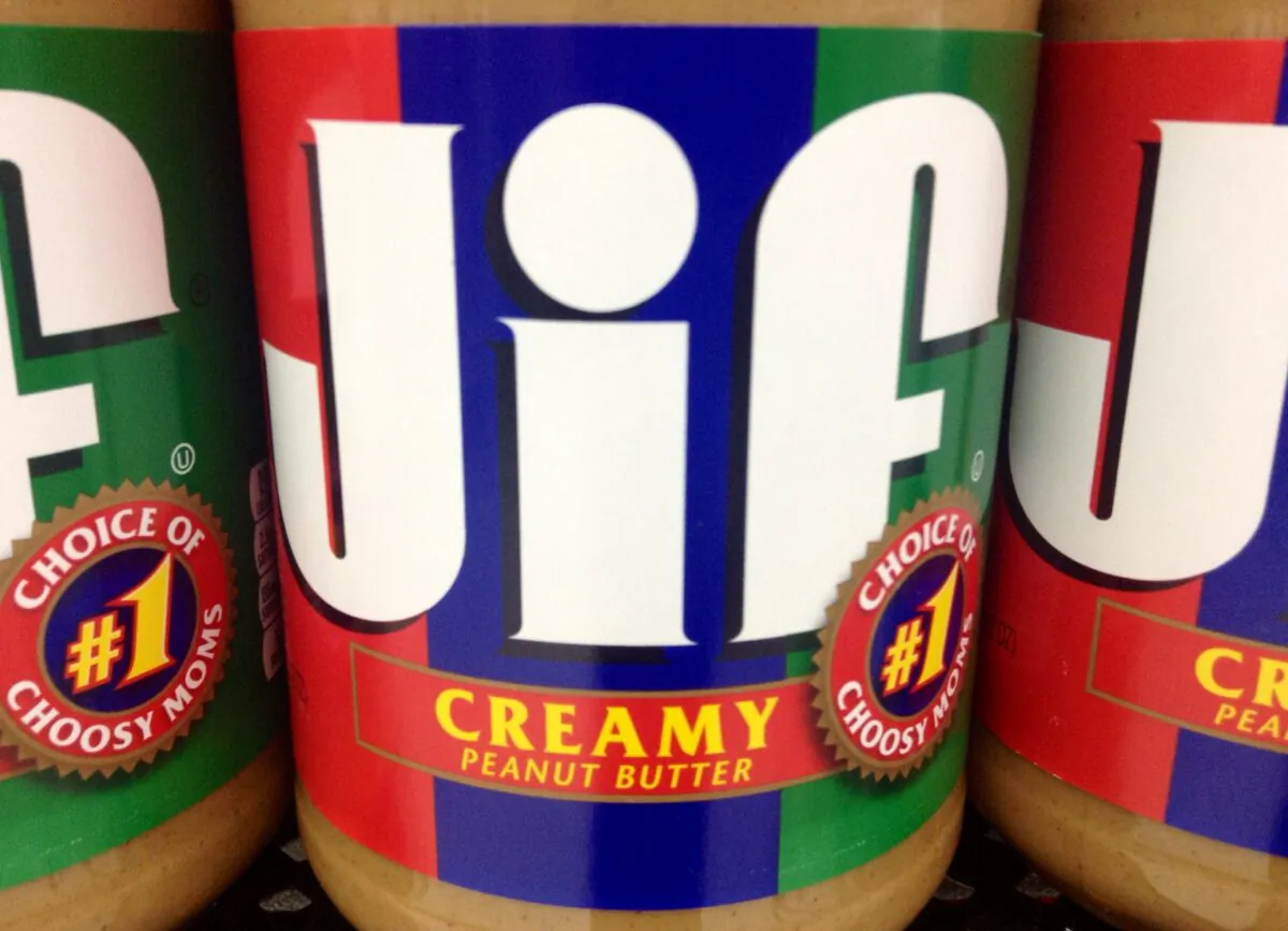 Tub of Jif peanut butter. (Mike Mozart [CC BY 2.0 ]/Wikimedia Commons)