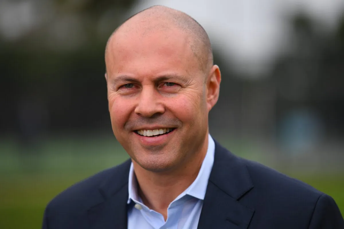 Former federal MP for Kooyong and Australian Treasurer Josh Frydenberg addresses the media following a press conference at the Hawthorn Velodrome Patterson Reserve in Melbourne, Australia on May 22, 2022. (AAP Image/James Ross) 