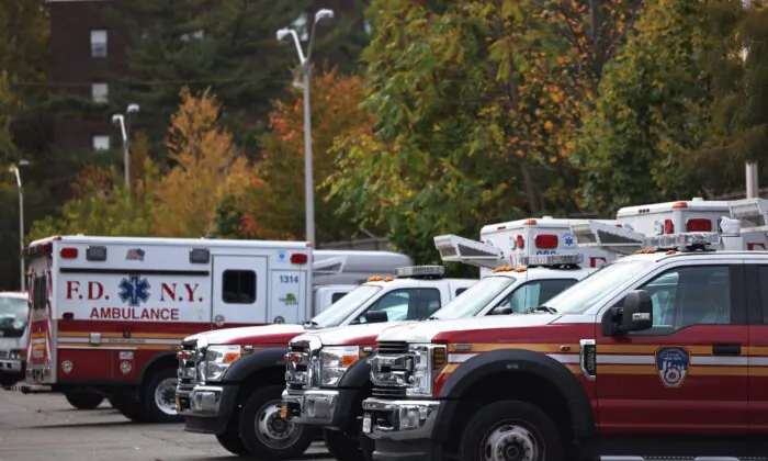 FDNY ambulance trucks in a file photo. (Michael M. Santiago/Getty Images)
