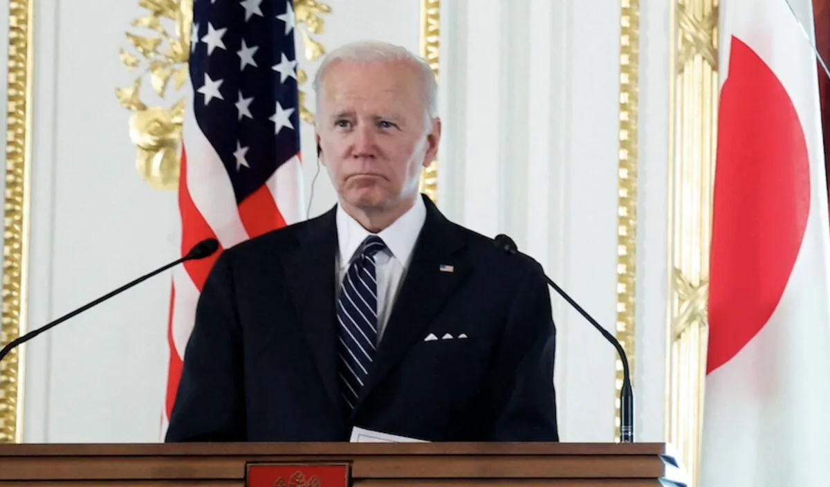 U.S. President Joe Biden attends a joint press conference after their bilateral meeting at Akasaka Palace in Tokyo on May 23, 2022. (Jonathan Ernst/Reuters)