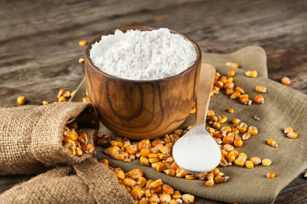 A bowl of cornstarch