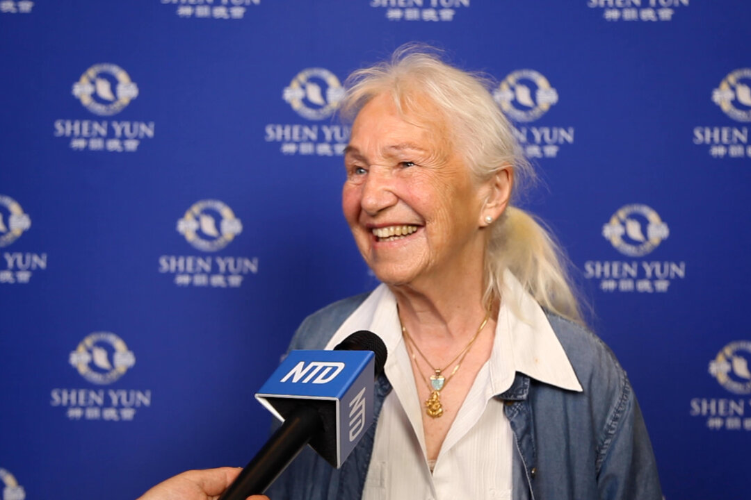 Iris Galey at the Shen Yun Performing Arts performance at Musical Theater Basel, Switzerland, on May 20, 2022. (NTD)