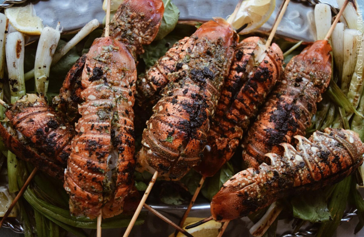 grilled lobster tails. (Courtesy of Catherine Pappas/Living the Gourmet)