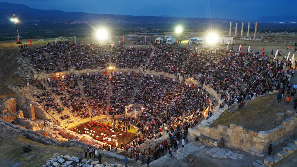 Guests were thrilled at the first concert held in the Laodicea amphitheater since the 5th century. One audience member said the atmosphere was indescribable, "I got goosebumps. The  acoustics were incredible." (Courtesy of Berna Aykose)