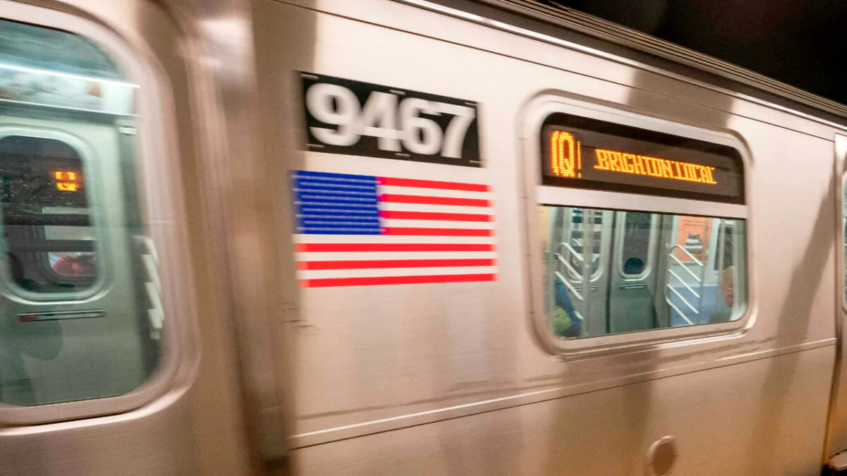 A Q train in New York on Oct. 17, 2019. (Don Emmert/AFP via Getty Images)