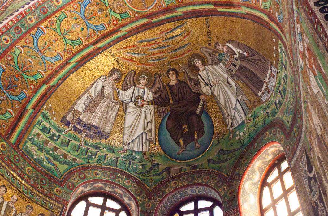 Mosaics inside the Basilica of San Vitale in Ravenna, Italy. (Channaly Philipp/Epoch Times)