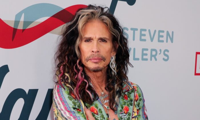Steven Tyler arrives at Steven Tyler's Third Annual Grammy Awards Viewing Party to benefit Janie’s Fund presented by Live Nation at Raleigh Studios in Los Angeles, Calif., on Jan. 26, 2020. (Leon Bennett/Getty Images for Janie's Fund)