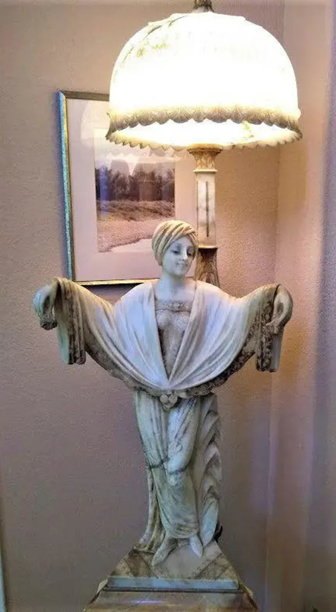 This beautiful lamp carved from alabaster was probably made in Italy. (Reader submitted/TNS)