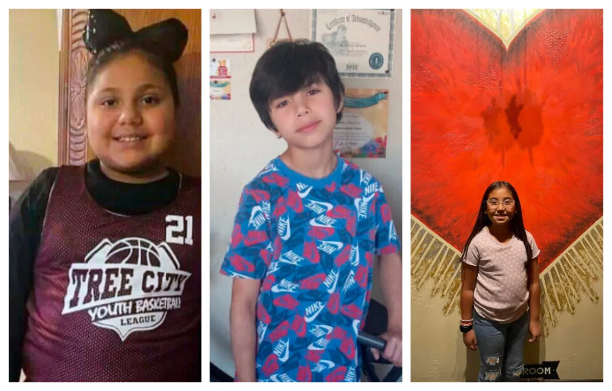 Eliahna Garcia, Tess Mata, and Uziyah Garcia in undated photos. (Siria Arizmendi via AP; Courtesy of Tess Mata’s Family via Reuters; Manny Renfro via AP)
