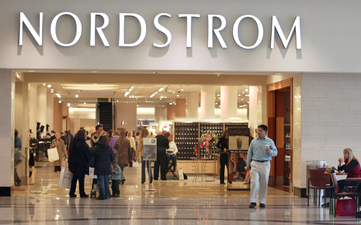 Nordstrom signage is visible at its store Nov. 21, 2003 in Chicago. (Tim Boyle/Getty Images)