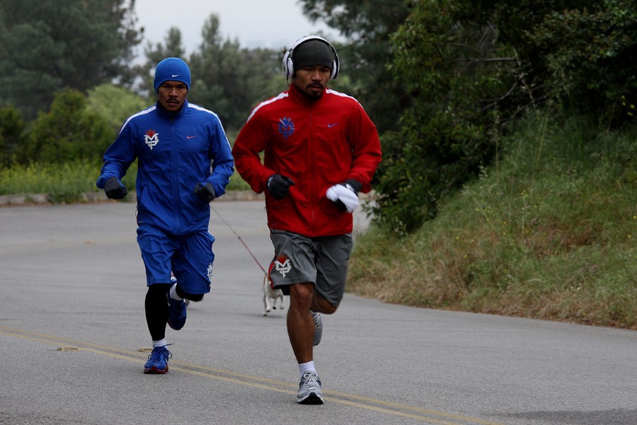 two men running in MANNY 