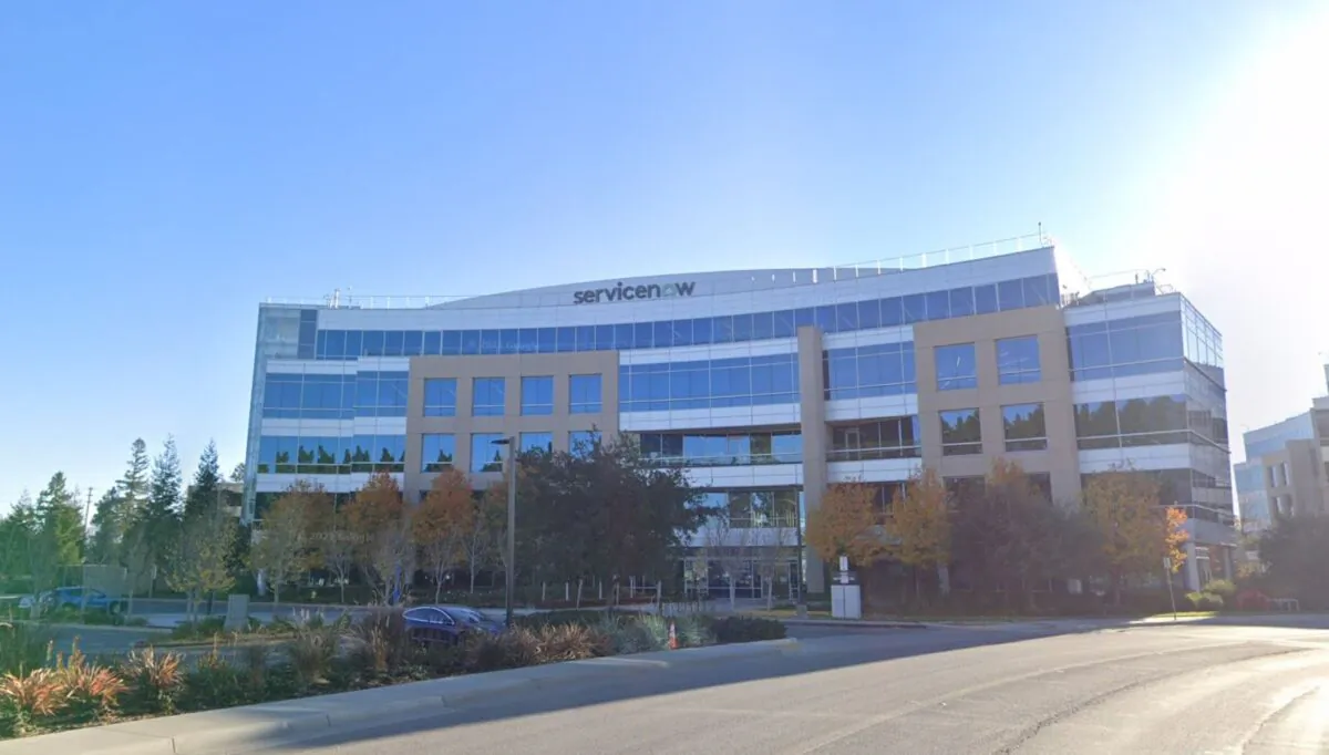 The ServiceNow, Inc.'s office in Santa Clara, Calif., in December 2020. (Google Maps/Screenshot via The Epoch Times)
