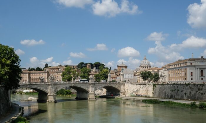 The Tiber river, in central of Rome, on July 13, 2019. (Andreas Solaro/AFP via Getty Images)