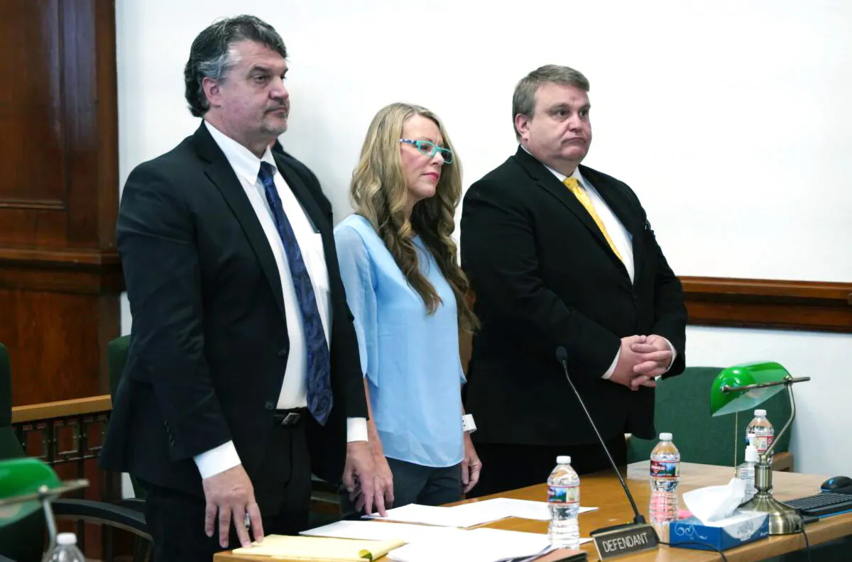 Lori Vallow Daybell (C) listens during a court hearing in St. Anthony, Idaho, on April 19, 2022. (Tony Blakeslee/EastIdahoNews.com via AP, Pool)