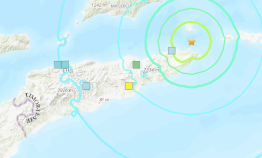 Magnitude 6.5 earthquake strikes East Timor near Indonesia