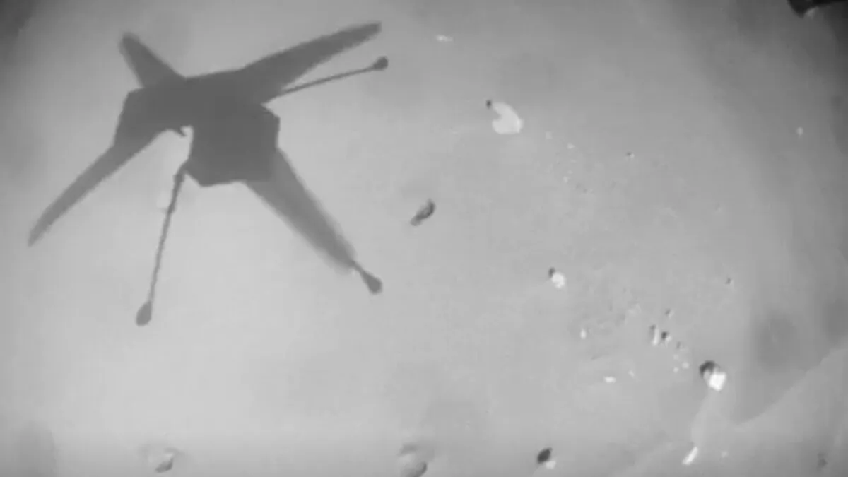 Imagery from Mars capturing its furthest and fastest flight. (Nasa/JPL-Caltech via AP/Screenshot via The Epoch Times)