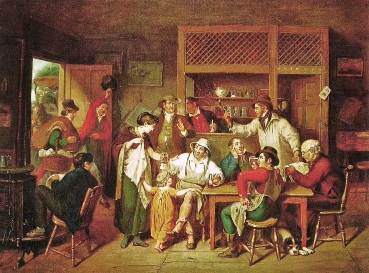 “In an American Inn," 1819, by John Lewis Krimmel.  Library of Congress. (Public Domain)