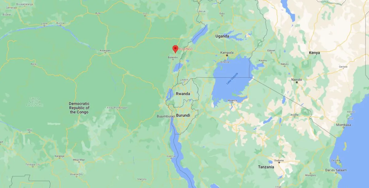 Location of the Bulongo village in North Kivu province of Congo. (Google Maps/Screenshot via The Epoch Times)
