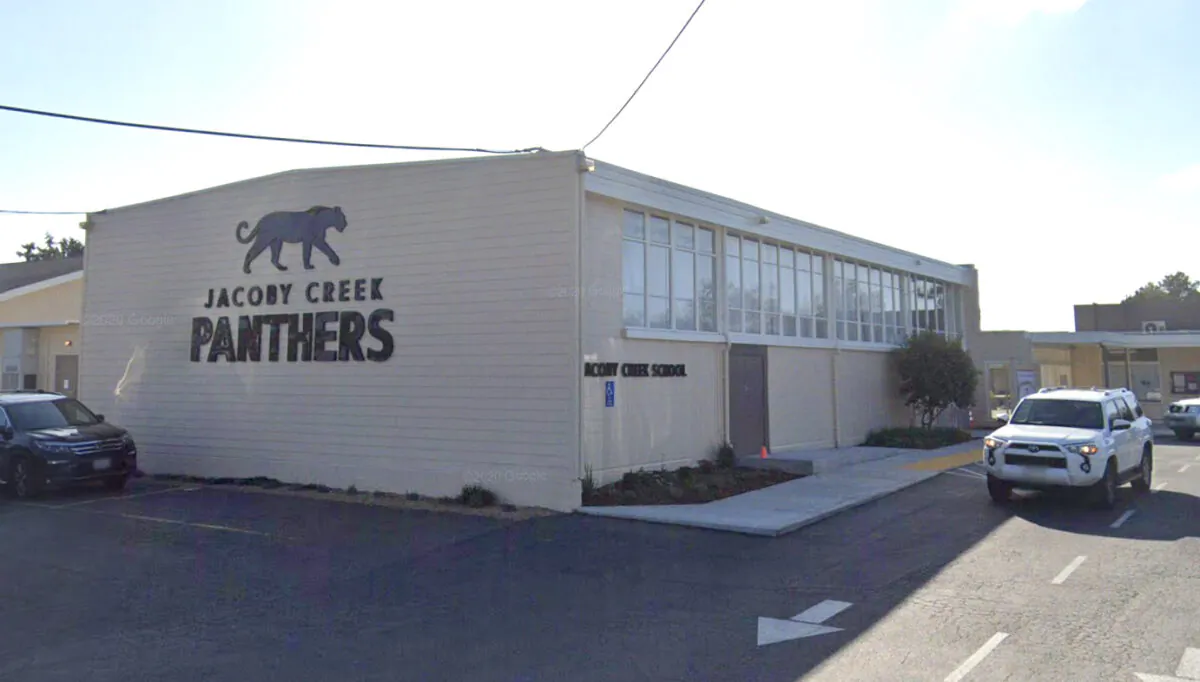 The Jacoby Creek Elementary School in Bayside, Calif., in March 2020. (Google Maps/Screenshot via The Epoch Times)