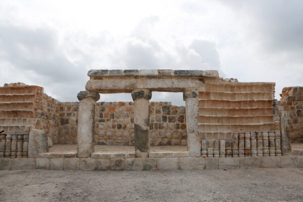 The ruins of a Mayan site,
