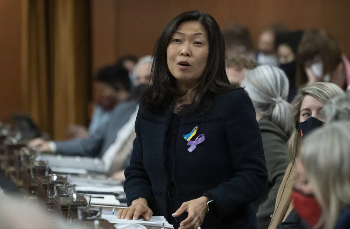 International Trade Minister Mary Ng rises during question period on Parliament Hill in Ottawa in a file photo. (The Canadian Press/Adrian Wyld)