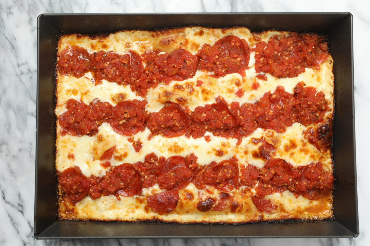 Detroit style pizza’s most notable feature is the crust. (DebbiSmirnoff / iStock / Getty Images Plus)