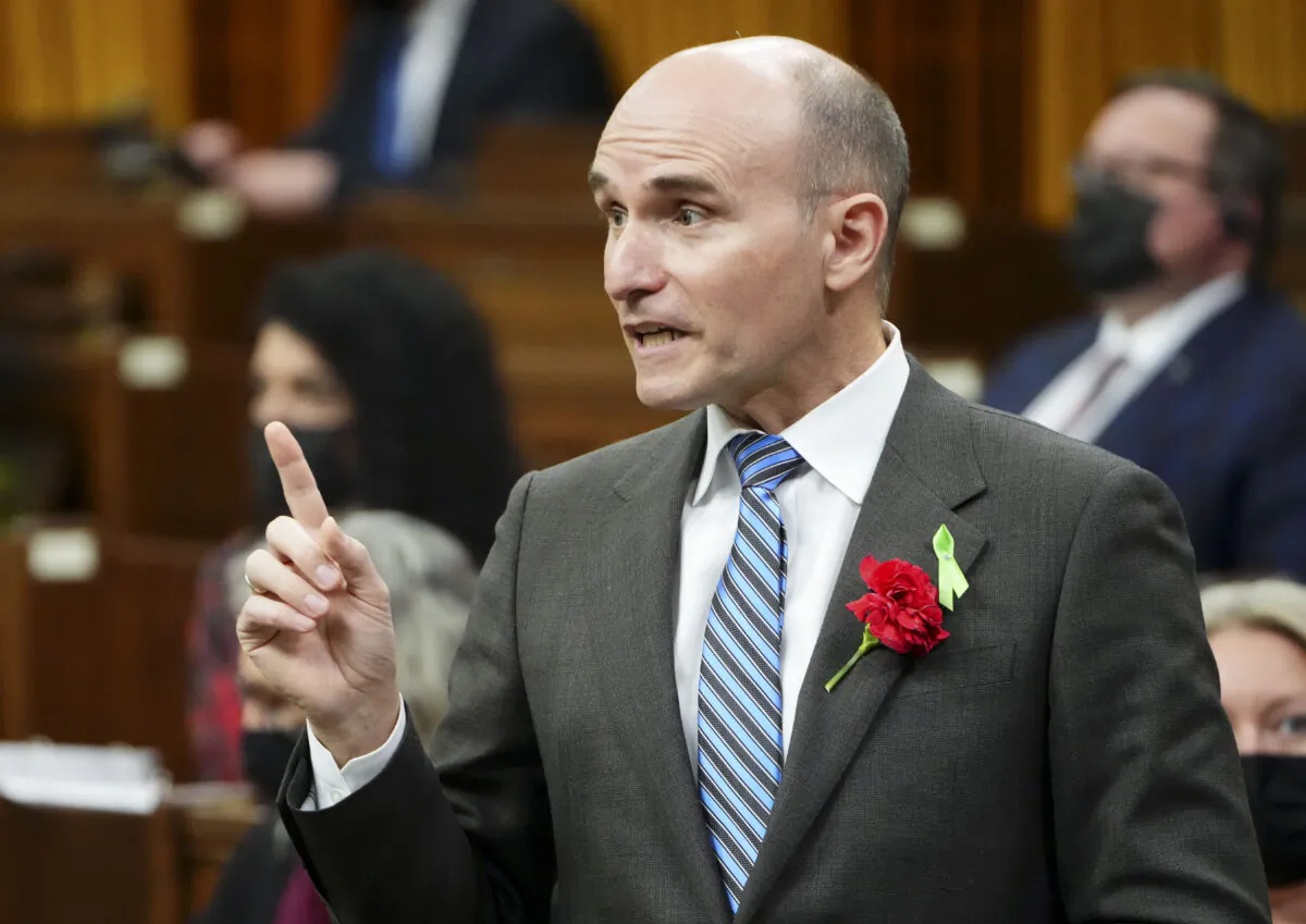 Health Minister Jean-Yves Duclos speaks during question period in the House of Commons on Parliament Hill in Ottawa on May 6, 2022. (The Canadian Press/Sean Kilpatrick)