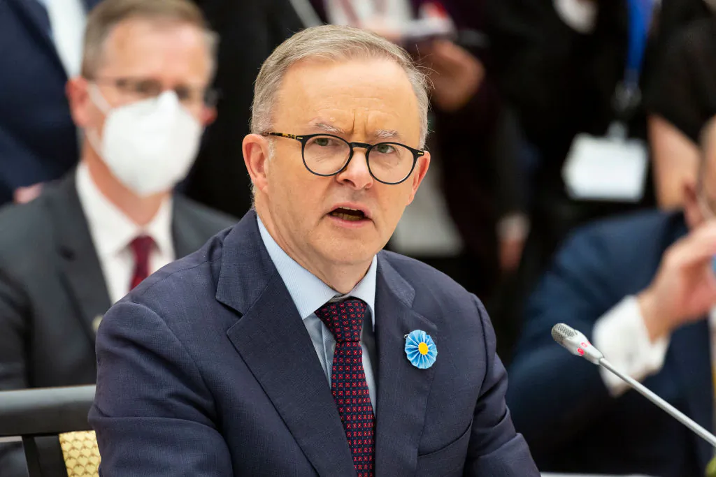 Australian Prime Minister Anthony Albanese attends the Quad Leaders’ summit in Tokyo, Japan, on May 24, 2022. (Yuichi Yamazaki/Getty Images)