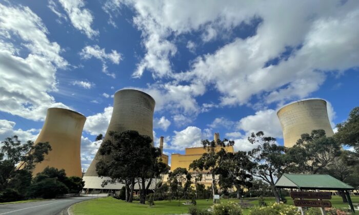 The Yallourn coal-fired power station in the Latrobe Valley of Victoria, Australia, on April 28, 2022. (Caden Pearson, The Epoch Times)