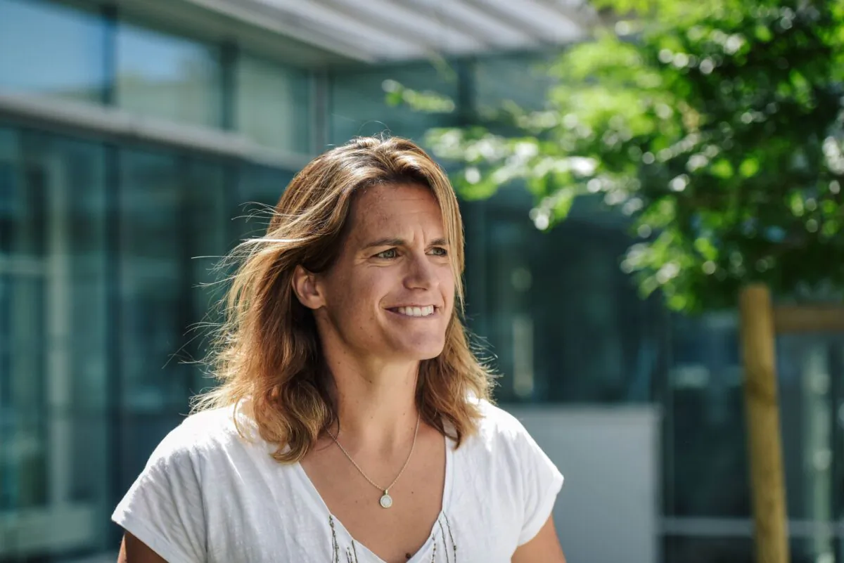 Director of Roland-Garros former tennis player Amelie Mauresmo attends the draw of the French Open tennis tournament at the Roland Garros stadium in Paris on May 19, 2022. (Michel Euler/AP Photo)