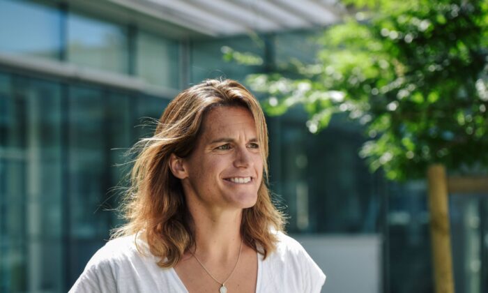 Director of Roland-Garros former tennis player Amelie Mauresmo attends the draw of the French Open tennis tournament at the Roland Garros stadium in Paris on May 19, 2022. (Michel Euler/AP Photo)
