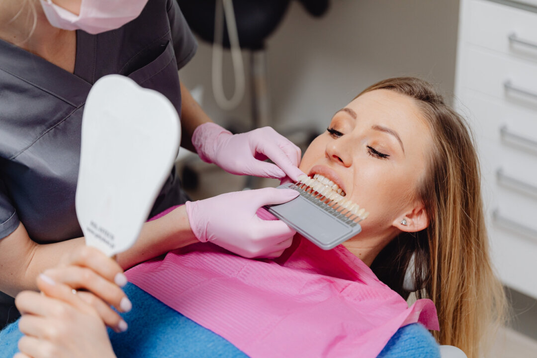A shade guide can be used to match tooth color before having a new crown fabricated. (Karolina Grabowska/Pexels)