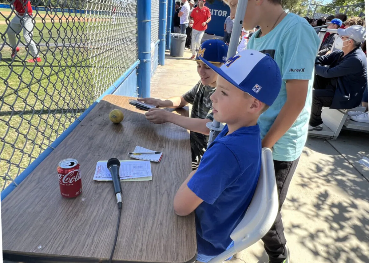 Ryan Zurn, the 10-year-old son of La Mirada coach Jimmy Zurn, has been universally praised for his public address announcing at games. (Eric Sondheimer)