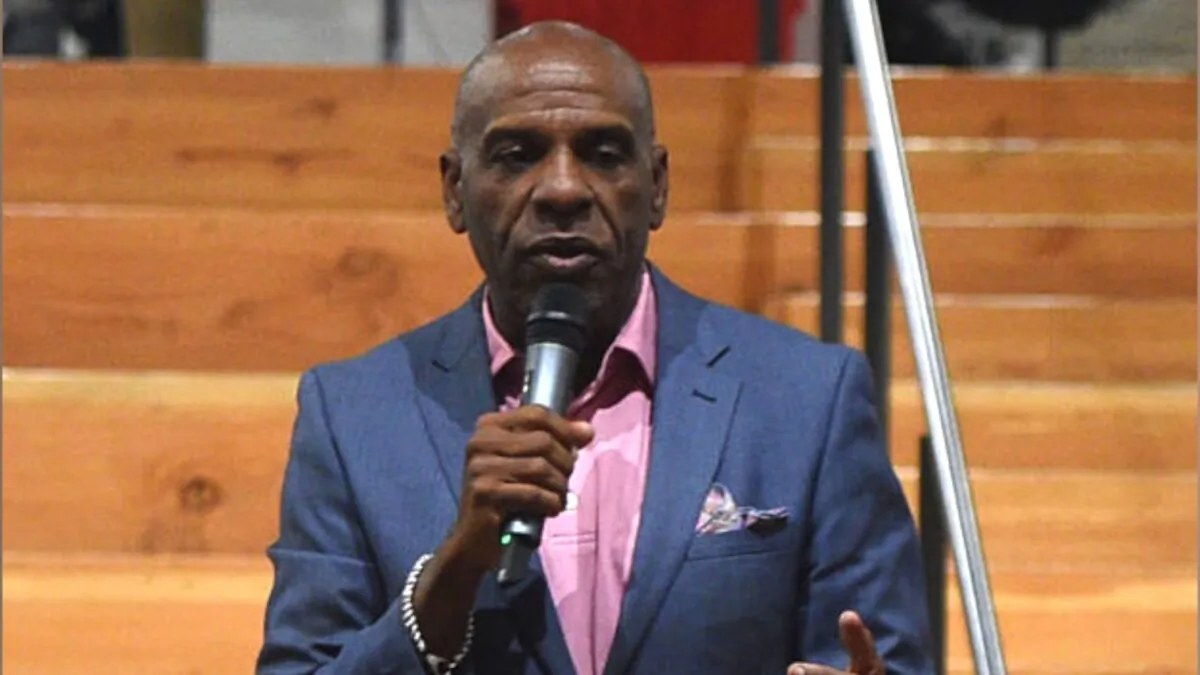 California State Sen. Steven Bradford attends the MedMen Red Jacket Preparation Launch with Brotherhood Crusade in Culver City, Calif., on Nov. 7, 2019. (Joshua Blanchard/Getty Images for MedMen)