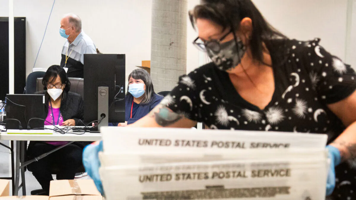 Ballots for the 2020 general election are counted by Maricopa County Elections Department staff in Phoenix on Oct. 31, 2020. (Courtney Pedroza/Getty Images)